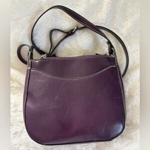 NWT Mondani Classic Faux Leather Purple Crossbody Adjustable Strap Purse